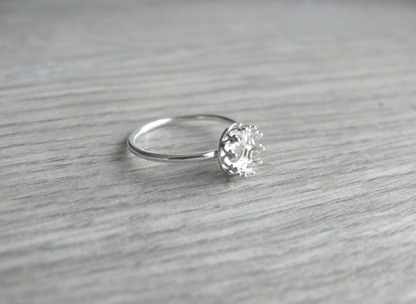 8 mm gallery ring setting