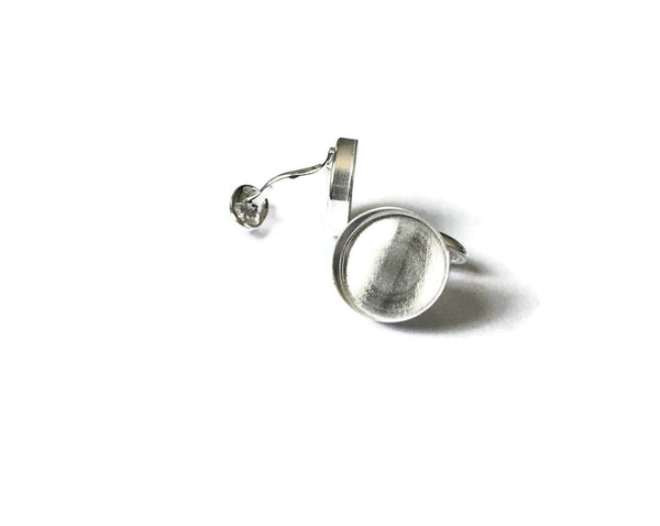 Sterling silver cufflink blanks