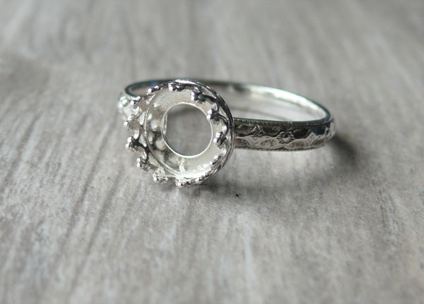 blank ring with gallery setting for cabochon