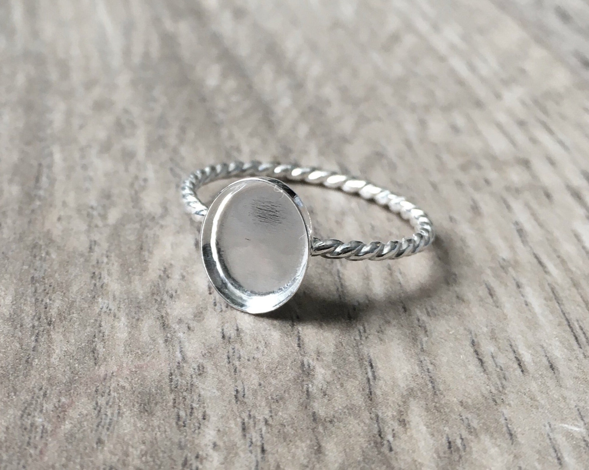 Sterling silver bezel ring on sale blank