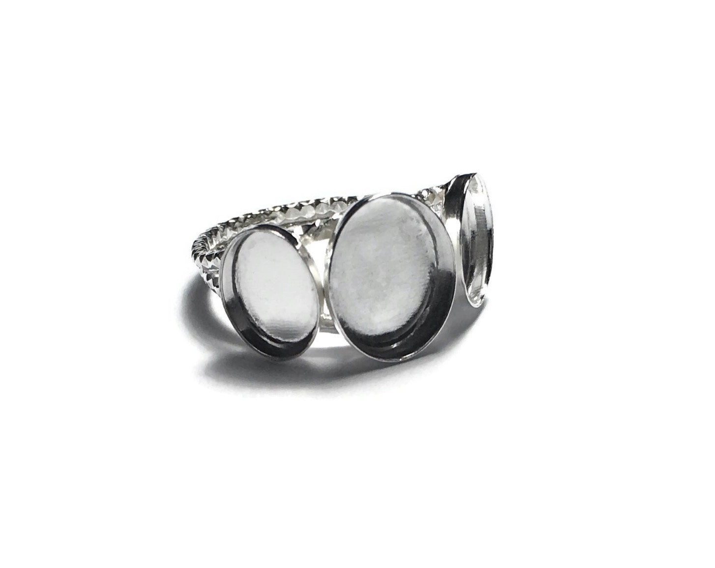 Triple bezel cup ring blank