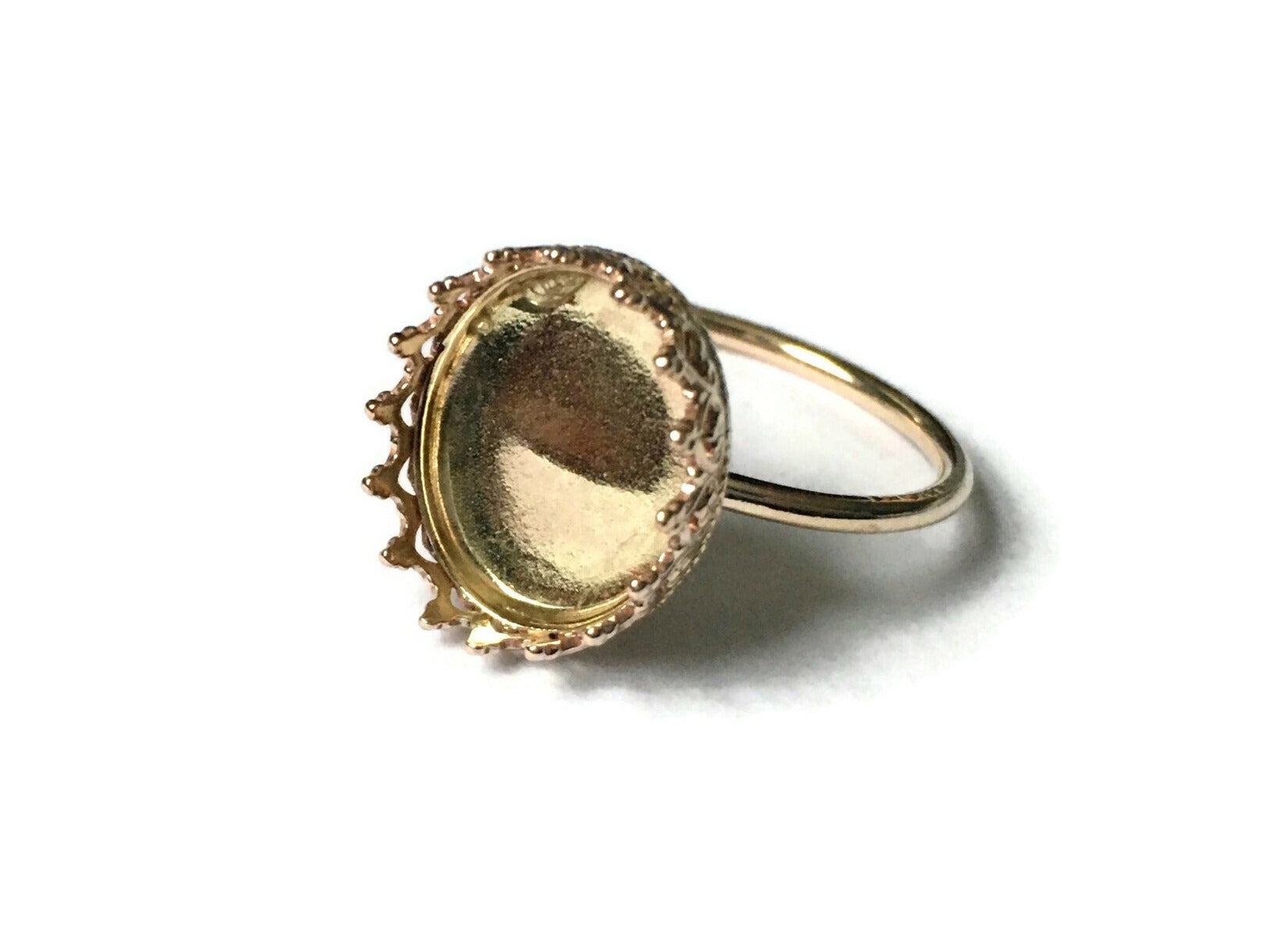 gold filled crown ring blank