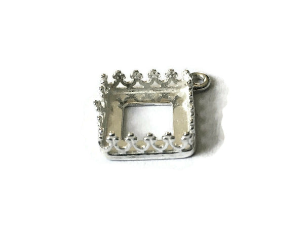 square gallery pendant setting