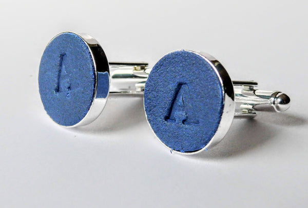 Personalized Leather Cufflinks, Hand Stamped Custom Cufflinks, Gift for Him, Anniversary Present