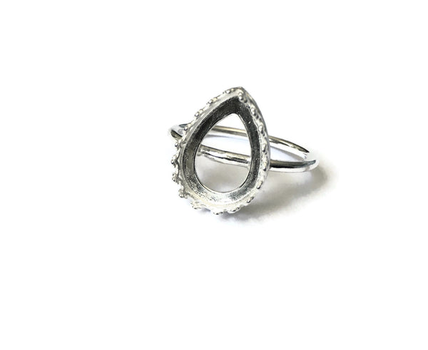 tear drop crown ring blank