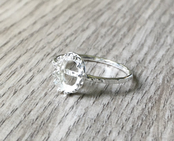 Oval crown ring blank