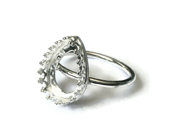 teardrop crown ring mounting