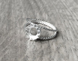 double twist band crown ring blank