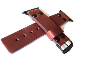 brown leather watch strap