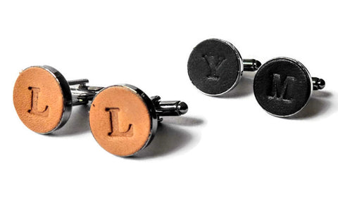Leather Cufflinks, Personalized Cufflinks, Cuff Link, Custom Build Your Own Cufflinks