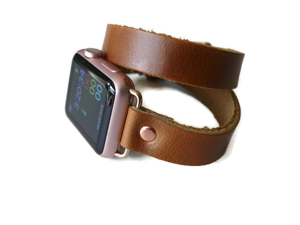 Handcrafted leather Band, Apple Watch band • Apple Watch strap • Iwatch band • 3rd anniversary gift