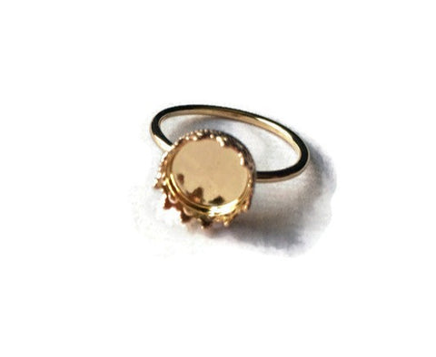 gold crown ring blank 8 mm