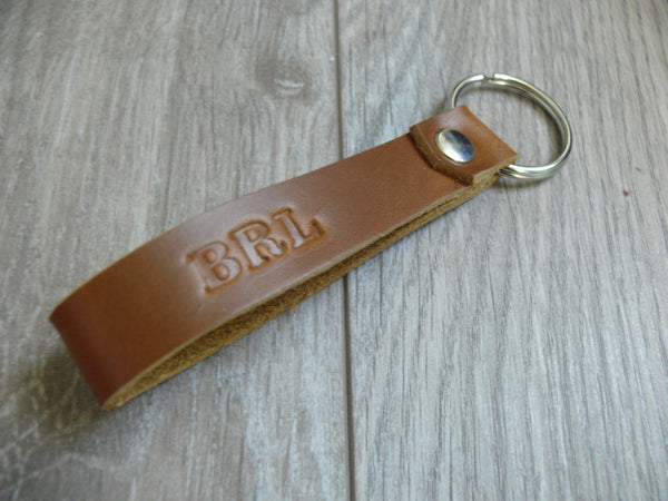 Custom Leather Key Ring Hand stamped personalized key chain, keychain gift, personalized gift idea, anniversary gift, wedding gift