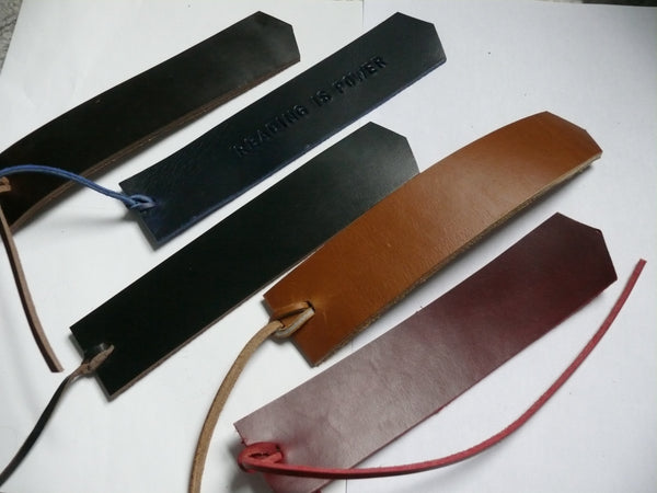 Personalized Leather Bookmark, Custom Handstamped Bookmark, Anniversary Graduation Gift, Gift for Her