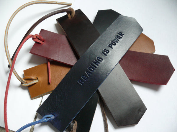 Personalized Leather Bookmark, Custom Handstamped Bookmark, Anniversary Graduation Gift, Gift for Her