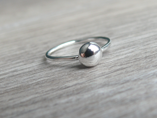 sterling silver ball ring