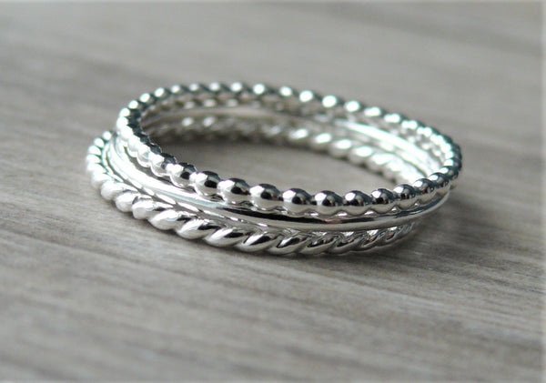 stackable sterling silver rings