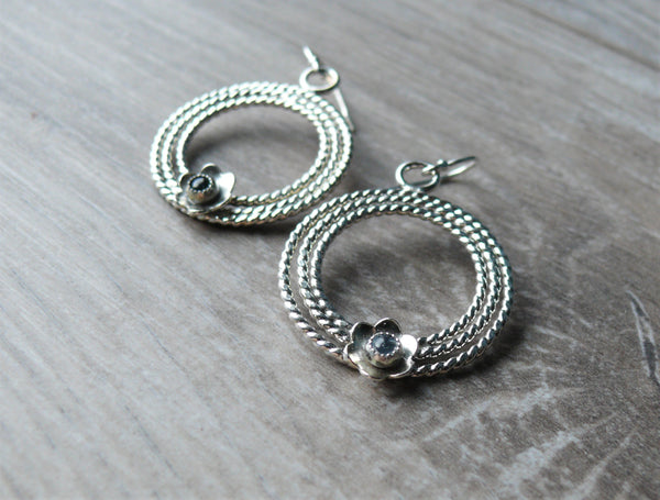 Swiss Blue Topaz Earrings • Sterling Silver