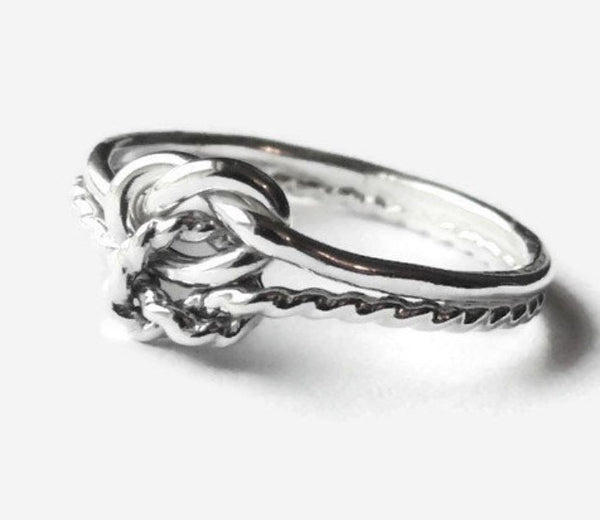 double infinity love knot ring