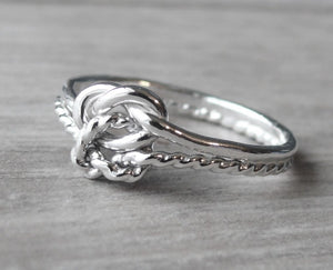 twist double love knot ring