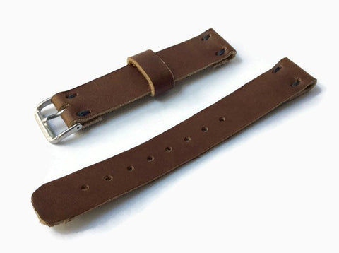 men's dark brown leather watch band