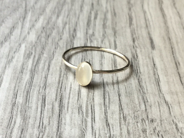 gold filled gemstone stacking ring