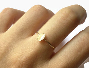 gold filled moonstone ring for women
