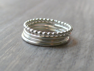 sterling silver stacking rings