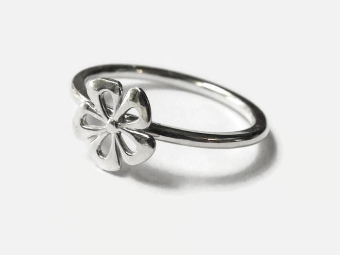 sterling silver flower ring