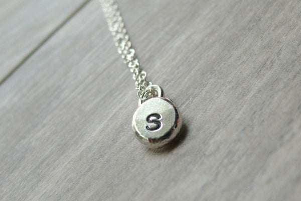 Initial necklace Sterling silver monogram necklace monogram initial pendant customized monogram jewelry personalized necklace