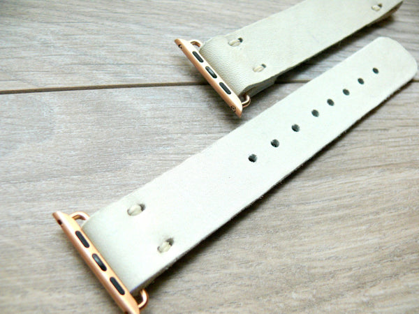 Leather Apple Watch band 38mm leather watch band, Apple watch strap, iwatch band, apple watch leather band white leather strap white band