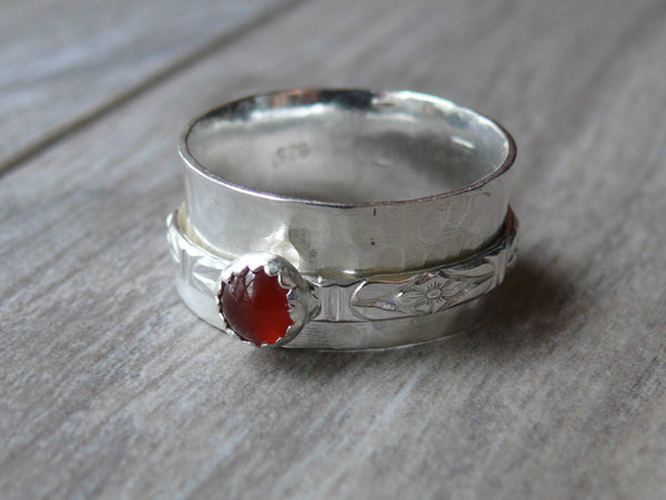 handmade silver spinner ring