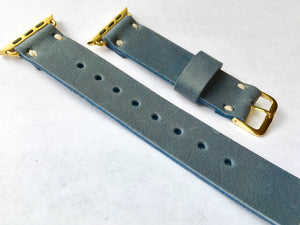 Navy Blue Leather Apple Watch band 38mm leather watch band, Apple watch strap, apple watch leather band, blue Apple band, handmade band