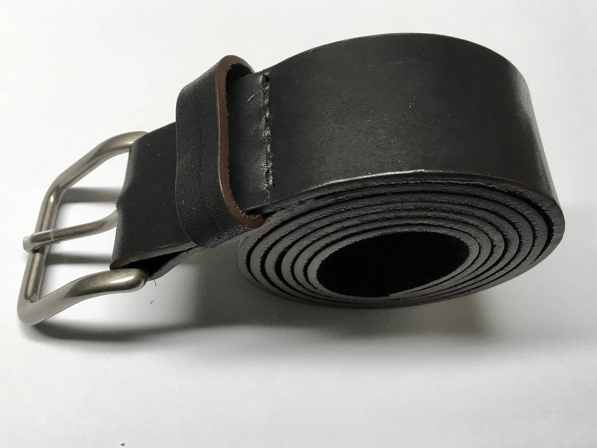 Handcrafted Leather Belt, Horween Dublin Black Leather Belt, Men's