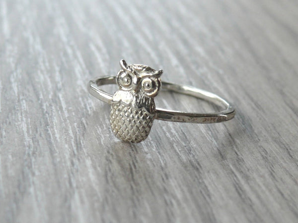 sterling silver owl ring