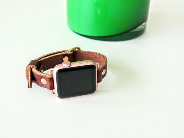 single wrap leather watch strap