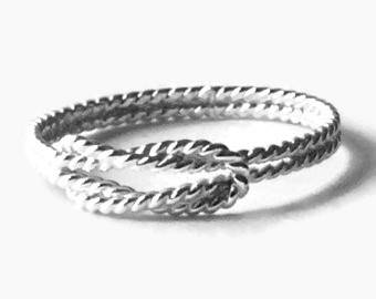 Infinity knot ring Silver Love knot ring sterling silver ring • Infinity ring • Twisted Rope jewelry • Sailors knot ring sterling silver