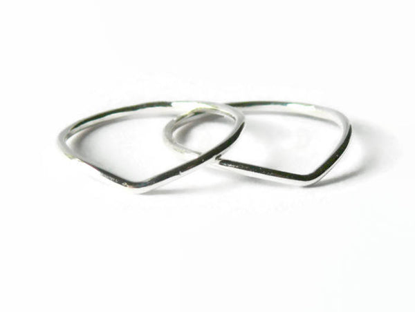 sterling silver chevron knuckle rings