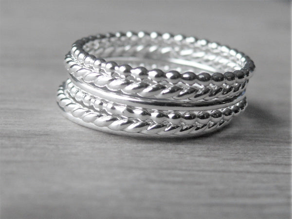 stackable silver rings