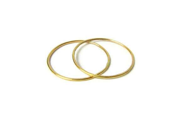 14k gold hammered rings