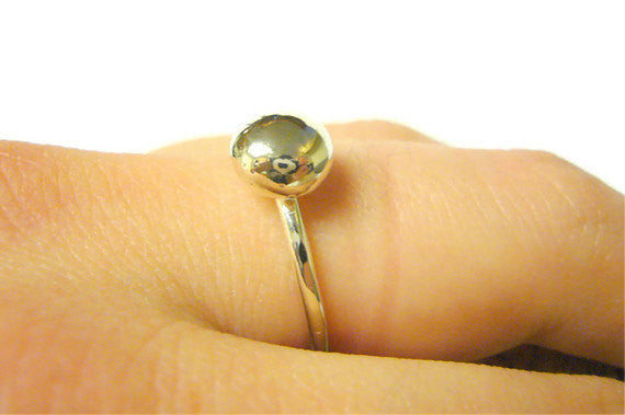 sterling silver ball ring