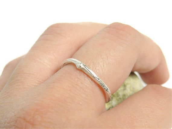 Silver branch ring sterling silver twig ring band ring sterling silver ring silver wedding band botanical nature inspired engagement ring