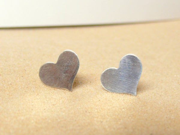 Sterling silver heart earrings silver heart jewelry silver post earrings heart studs sterling studs Etsy jewelry