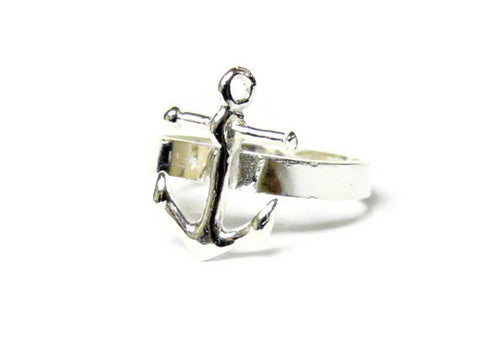silver anchor ring