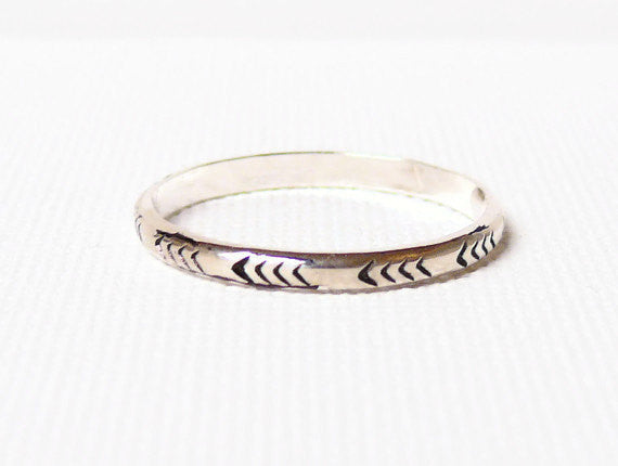 Stacking ring chevron ring silver stack ring sterling silver ring Etsy jewelry silver chevron ring