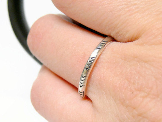 Stacking ring chevron ring silver stack ring sterling silver ring Etsy jewelry silver chevron ring