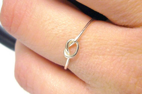 sterling silver love knot ring