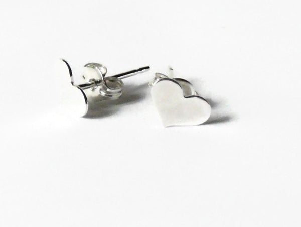 Sterling silver studs silver heart earrings sterling silver post earrings sterling studs heart studs