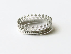 sterling silver crown ring