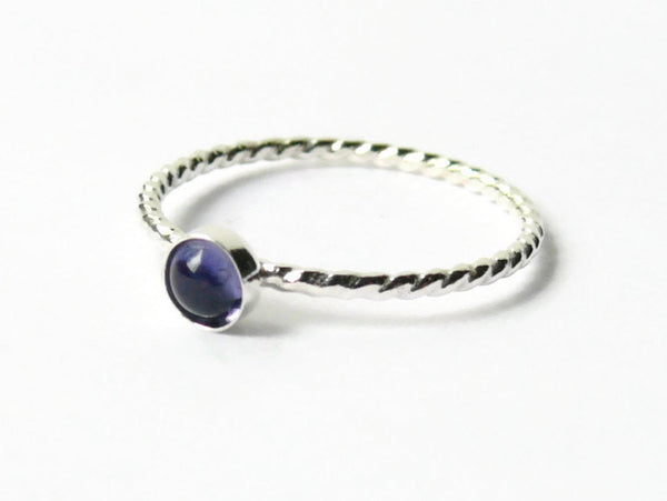 iolite gemstone ring